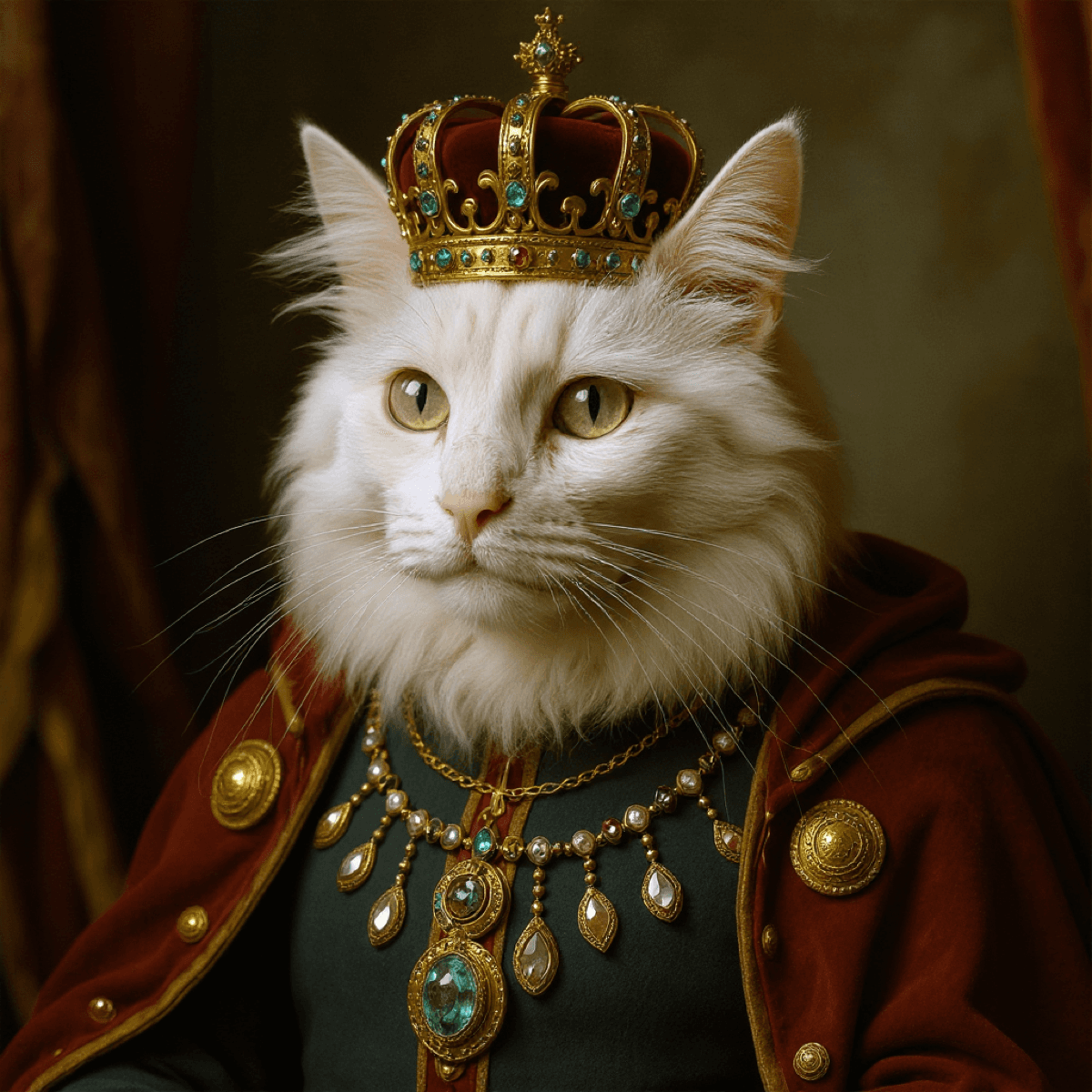 Maine Coon Cat Royal Portrait