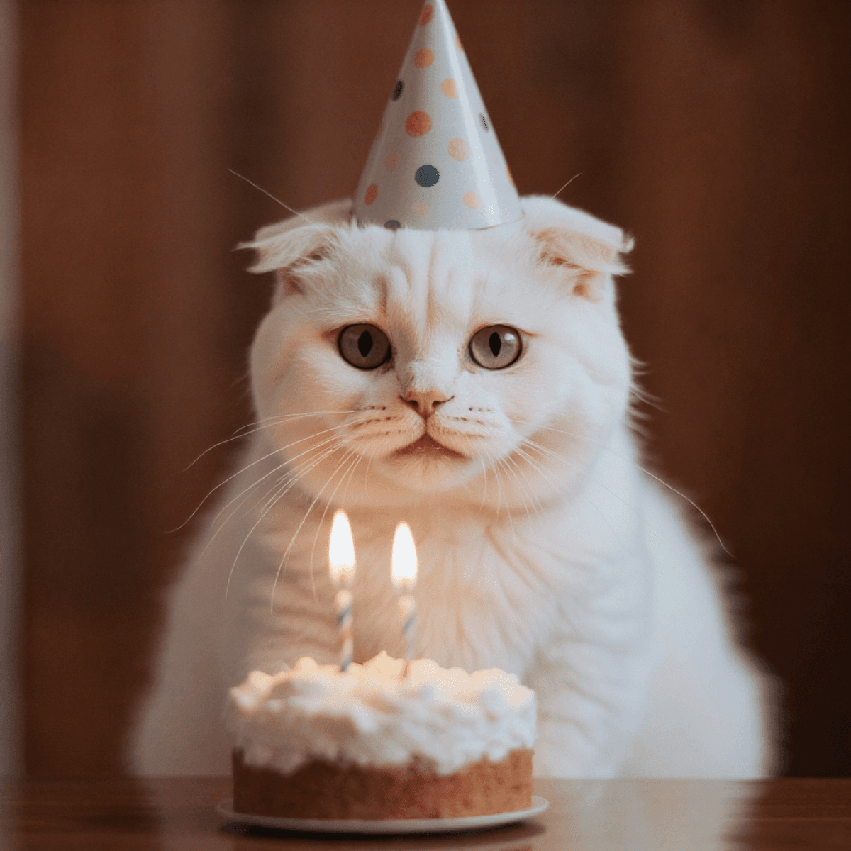 Scottish Fold Cat Aniveersary Cake - Dog portraits