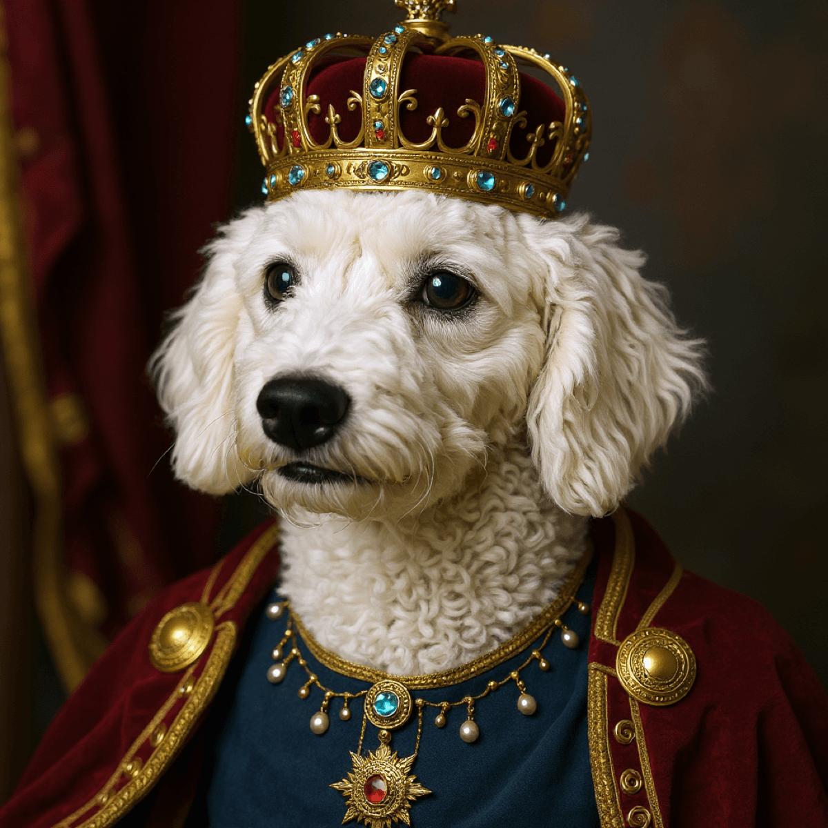 Tokyo Poodle Ex Royalty Portrait - Dog portraits