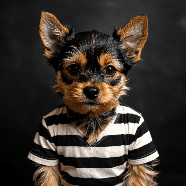 Yorkshire Terrier Mugshot - AI pet portraits
