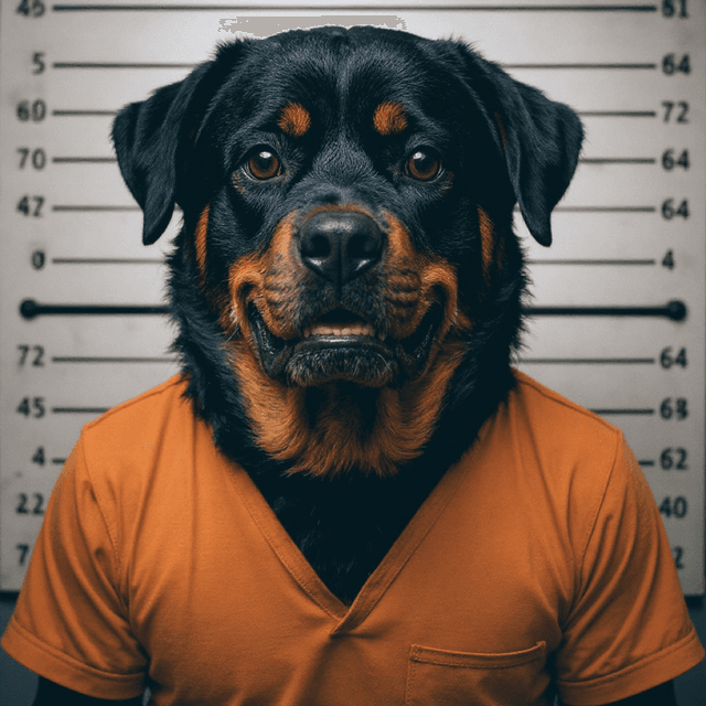 Danish Rottweiler Mugshot Funny - custom pet portraits cheap